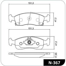 Imagen del producto PASTILLA DE FRENO DEL CHEVROLET NOVO PRISMA. ONIX 1.0  1.4 LT. LTZ  12-