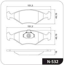 Imagen del producto PASTILLA DE FRENO DEL FIAT PALIO. SIENA 1.3  1.4 ELX  FIRE (99-09)