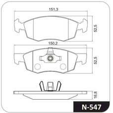 Imagen del producto PASTILLA DE FRENO DEL FIAT NOVO FIORINO 1.4. GRAND SIENA 1.6. ARGO. CRONOS 1.3. STRADA 1.4 1.8 E-TORQ