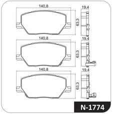 Imagen del producto PASTILLA DE FRENO DEL FIAT TORO 1.8  2.0. JEE RENEGADE 1.8  2.0. COMPASS 2.0 (15-23)