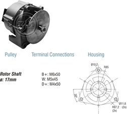 Imagen del producto ALTERNADOR BOSCH 12V 90A MERCEDES BENZ 1113.1114   TRACTORES MASSEY