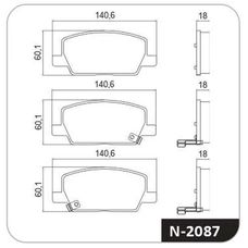 Imagen del producto PASTILLA DE FRENO DEL CHEVROLET TRACKER  LT 1.4 4X2 ECOTEC 18-