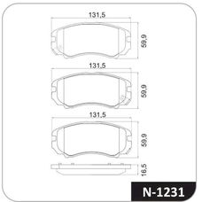 Imagen del producto PASTILLA DE FRENO DEL HYUNDAI TUCSON 2.0 (04-12)   KIA SPORTAGE 2.0. SOUL 1.6 (10-19)