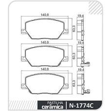 Imagen del producto PASTILLA DE FRENO DEL FIAT TORO 1.8  2.0. JEE RENEGADE 1.8  2.0. COMPASS 2.0 (15-23)