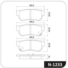 Imagen del producto PASTILLA DE FRENO TRAS HYUNDAI STA FE II. TUCSON   KIA SPORTAGE   SSY REXTON. KYRON 2.0  2.7