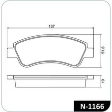 Imagen del producto PASTILLA DE FRENO DEL CTR C3. C4 CACTUS   PGT 208. 307. 206. PARTNER