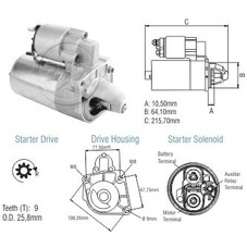 Imagen del producto MOTOR DE ARRANQUE BOSCH 12V FIAT PALIO. SIENA. STRADA FIRES