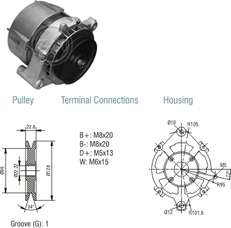 Imagen del producto *ALTERNADOR BOSCH MERCEDES BENZ  24V 75A