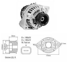 Imagen del producto ALTERNADOR BOSCH 12V 90A 8PK CUMMINS