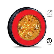 Imagen del producto FARO TRAS ROJO  AMARILLO LED 24V P  CARRETA 125MM