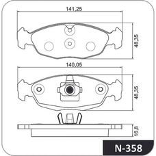 Imagen del producto PASTILLA DE FRENO DEL CHEVROLET AGILE 1.4  LTZ. PRISMA JOY 1.0  1.4. MONTANA 1.4 . CORSA 1.4 12-