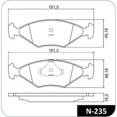 Imagen del producto PASTILLA DE FRENO DEL VOLKSWAGEN GOL G3. G4 1.6 .PARATI 1.6  1.8  2.0. SAVEIRO 1.6