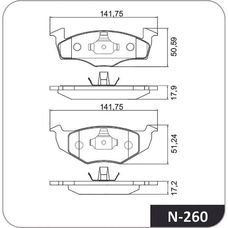 Imagen del producto PASTILLA DE FRENO DEL VOLKSWAGEN GOL G5 (08-12). VOYAGE. FOX. CROSSFOX 1.6 (14-18)