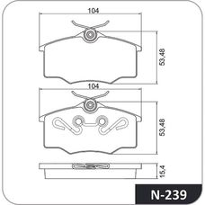 Imagen del producto PASTILLA DE FRENO DEL VOLKSWAGEN GOL G3  G4 1.6. PARATI. SAVEIRO